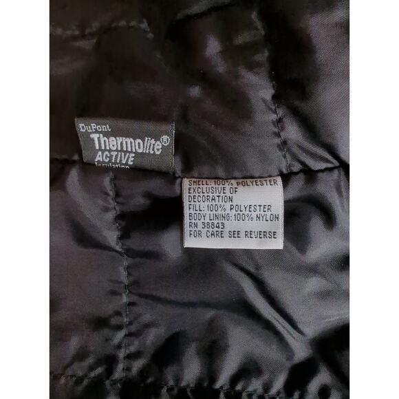 LARRY LEVINE SPORT Black Jacket with removable faux fur collar women's size M - Picture 4 of 8